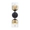 Designers Fountain Gatsby 5.25 in. 2-Light Matte Black Wall Sconce Light with Gold Ombre Shades for Bathrooms D306M-2WS-MB - alternate 1
